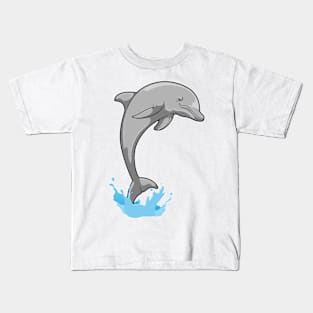 Dolphin over Water Kids T-Shirt